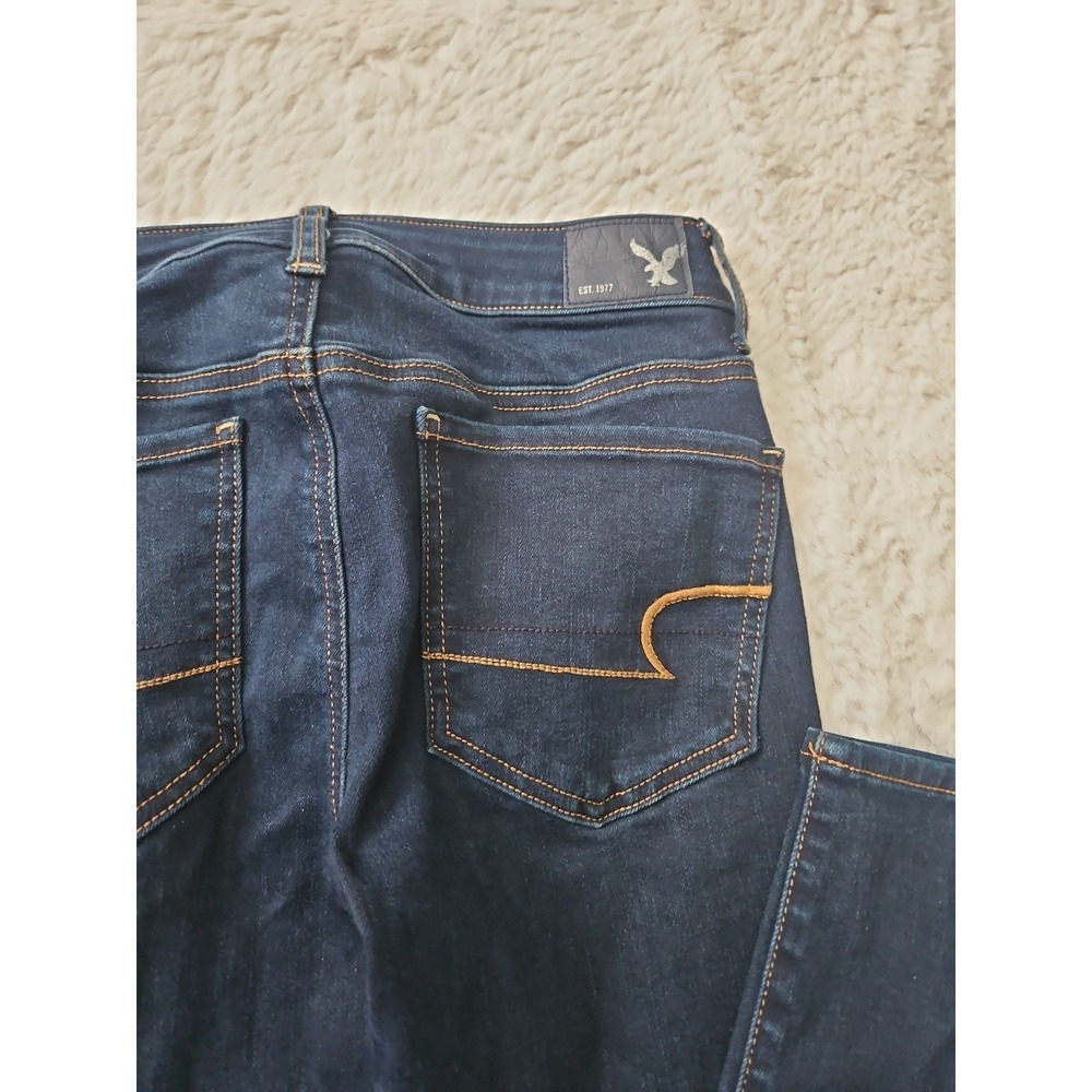 American Eagle Outfitters Dark Indigo Skinny Jegging Jeans 6 Regular Stretch - Picture 8 of 12